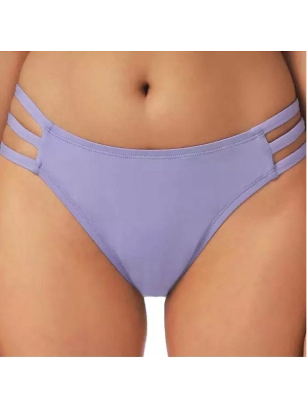 Womens Lucky brand strappy bikini bottom purple size l